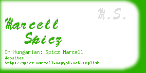 marcell spicz business card